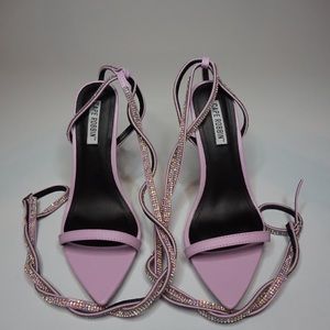 Rhinestone Strap Up Heels